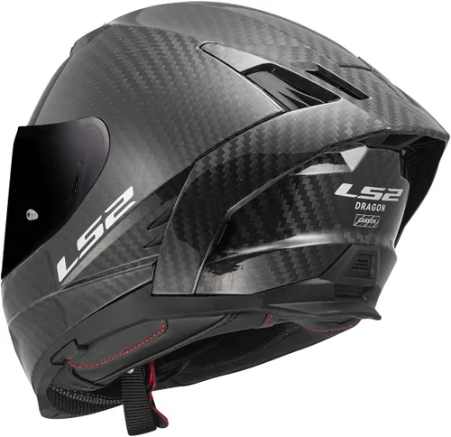 Miniatura 3 de LS2 Helmets Dragon Casco integral de motocicleta de carbono con parasol