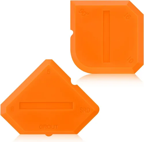 Miniatura 9 de Outus Juego de 2 herramientas de calafateo, herramienta de sellado de silicona y lechada para pisos de cocina y baño, color rojo