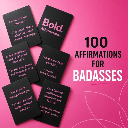 Miniatura 2 de Bold. Badass - Tarjetas de afirmación – 100 afirmaciones motivacionales e inspiradoras diarias para mujeres, regalos para mujeres, mejor amiga