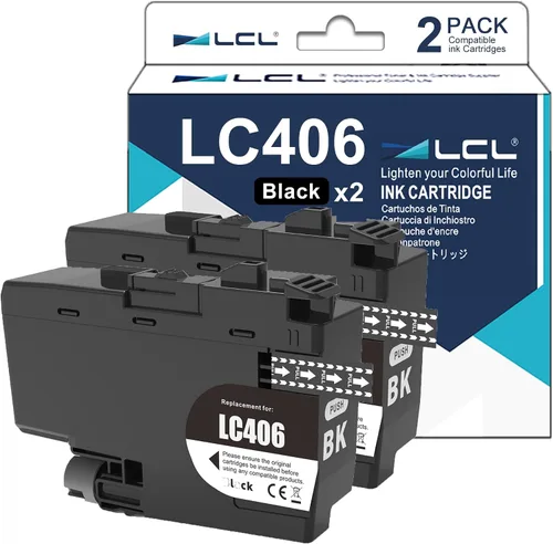 LCL LC406 Cartucho de tinta negra de repuesto para Brother LC 406 LC-406 LC406BK LC-406BK para MFC-J4335DW MFC-J4345DW MFC-J4535DW MFC-J5855DW