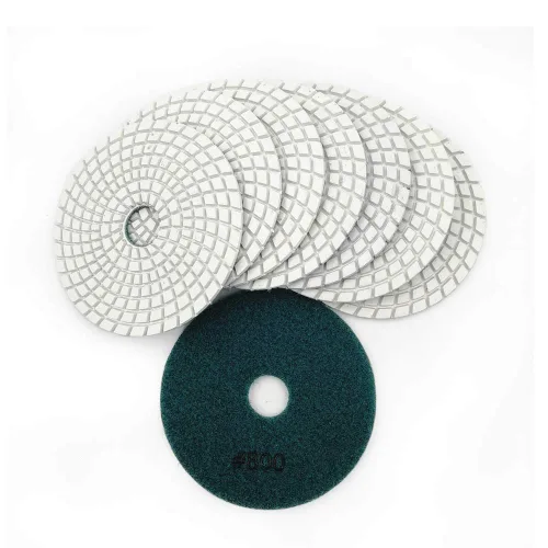 Miniatura 7 de SHDIATOOL Juego de 8 almohadillas de pulido húmedo de diamante de 4 pulgadas/3.937 in de diámetro, más un respaldo de goma de 5/8 pulgadas -11