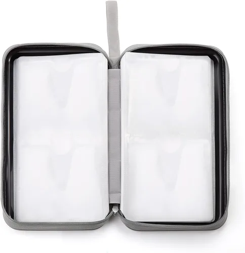 Miniatura 5 de UENTIP Funda para CD, capacidad para 96 CD, de plástico duro, cartera protectora para CD/DVD, para coche, hogar, viajes (96, negro) CD DVD