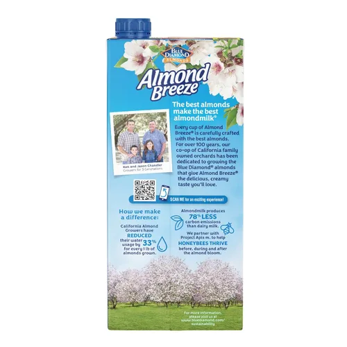 Miniatura 6 de Almond Breeze Leche de almendras sin lácteos, vainilla sin azúcar, 32 onzas líquidas