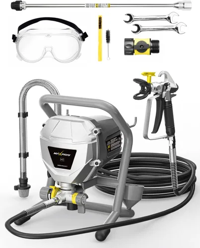 MaXpray M1 Pulverizador de Pintura Sin Aire, Altamente Eficiente Sin Dilución, Mínimo Sobrepulverizado para Proyectos de Pintura DIY de Hasta 10
