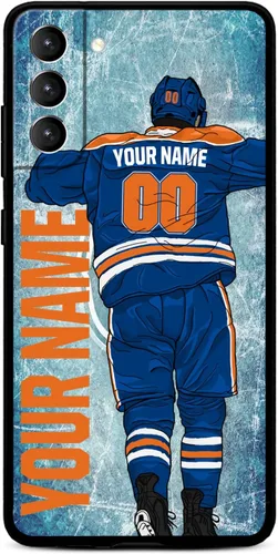 Miniatura 13 de Funda personalizada de hockey sobre hielo con nombre y número para Samsung Galaxy S22 S23 S21+ S20 Ultre S21 FE S10 S8 S9 Plus, silicona líquida