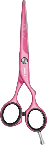 Jaguar Tijeras White Line PASTELL PLUS CANDY 5.5 pulgadas profesionales, tijeras de corte y recorte de pelo de acero para estilistas de salón,