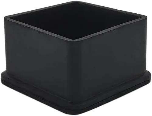Miniatura 20 de Flyshop Tapas cuadradas de goma antideslizantes para patas de silla, protectores de suelo para muebles, 1-3/8 pulgadas x 1-3/8 pulgadas, color negro