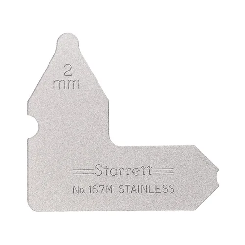 Miniatura 9 de Starrett Medidor de radio individual para radios convexos y cóncavos, ideal para carpinteros y construcciones, acero inoxidable, calibre de radio