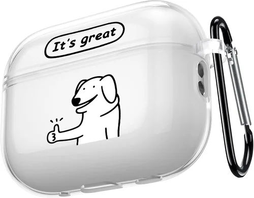 Miniatura 52 de Funda transparente para AirPods de 2ª generación de 1ª generación, diseño de gatito kawaii para mujeres, hombres y niños, funda de carga de TPU