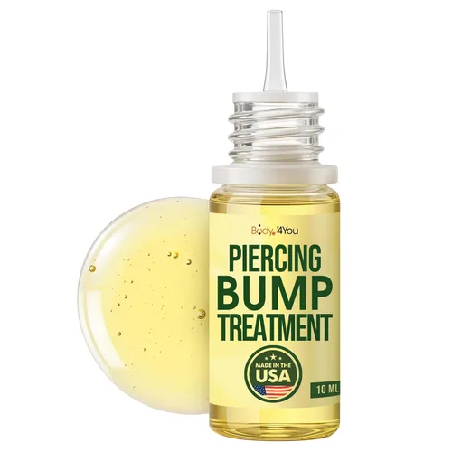 BodyJ4You Tratamiento de Protuberancia y Queloides para Piercing - Tratamiento Natural de Aceite para Protuberancias de Piercing - Limpiador para