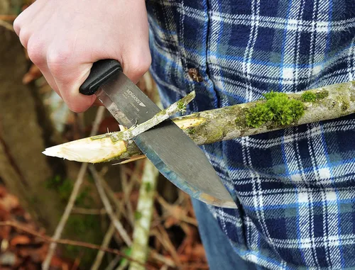 Miniatura 2 de Morakniv Pathfinder - Cuchillo de acero al carbono Bushcraft con funda, 6.75 pulgadas