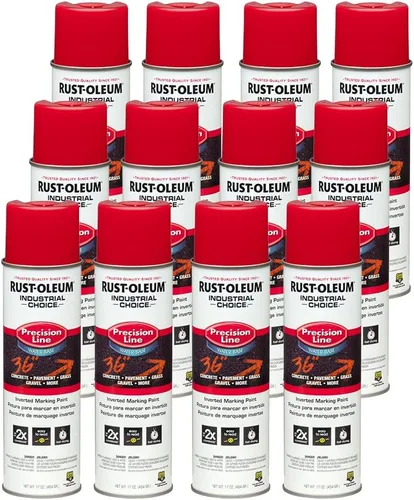 Miniatura 18 de Rust-Oleum 203023 Industrial Choice - Pintura en aerosol para marcado a base de disolvente invertido, 17 onzas, verde fluorescente