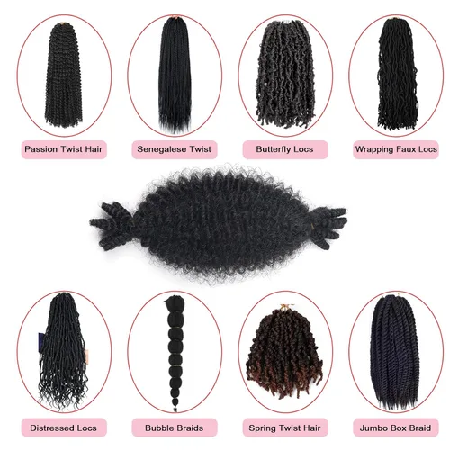 Miniatura 4 de 3 paquetes de cabello trenzado Marley Twist de 8 pulgadas, cabello afro twist elástico preseparado para rastas suaves de imitación, cabello
