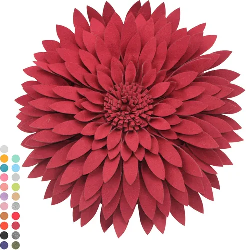 Miniatura 22 de Almohada decorativa 3D de flores de margarita, manta de girasol de 14.5 x 13 pulgadas, decoración redonda para el hogar para sofá y cama