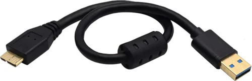 Cable extensor USB 3.0 Micro B, chapado en oro, USB 3.0 A a Micro B, cable de extensión compatible con Samsung Galaxy S5, Note 3, Note Pro 12.2,