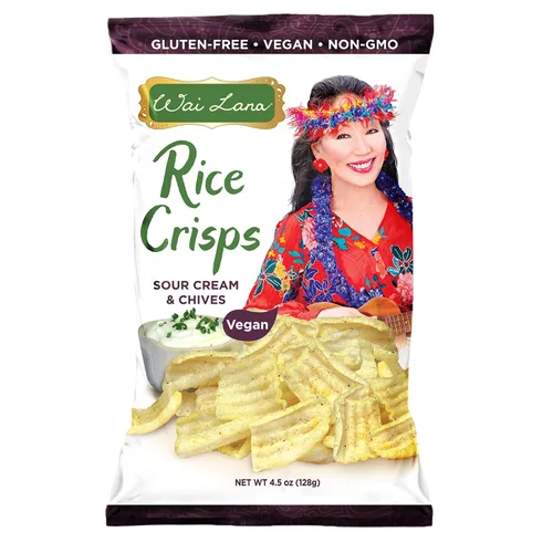 Miniatura 8 de Wai Lana Chips Rice Crisps - Queso Nacho, sin gluten, vegano, sin OMG, 2.65 oz (12 unidades)