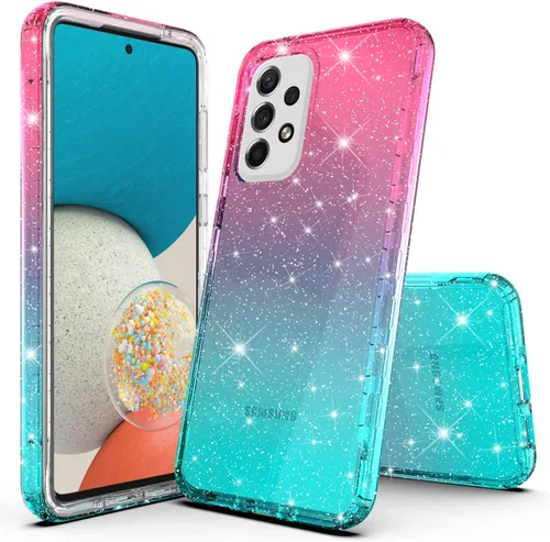 Miniatura 8 de Cpm- Funda híbrida con purpurina para Samsung Galaxy A23, con purpurina híbrida, color degradado para Samsung Galaxy A23 (azul/morado)