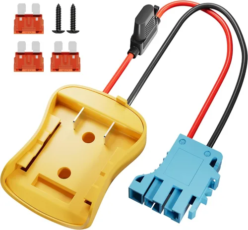 RVBOATPAT Adaptador de batería de rueda eléctrica compatible con batería Dewalt de 20 V con conector de arnés de cables compatible con juguetes de
