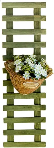 Miniatura 10 de Soporte de madera para flores, para colgar en la pared, para plantas, escalada, para interior, salón, balcón, tres tamaños Azul