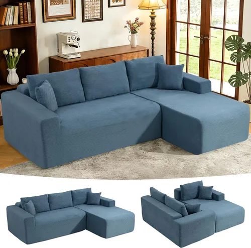 Miniatura 15 de Sofá modular Cloud 2026 de 108 pulgadas, sofá modular con asiento profundo, sofá modular con diván en forma de L, sofás modernos para sala de estar