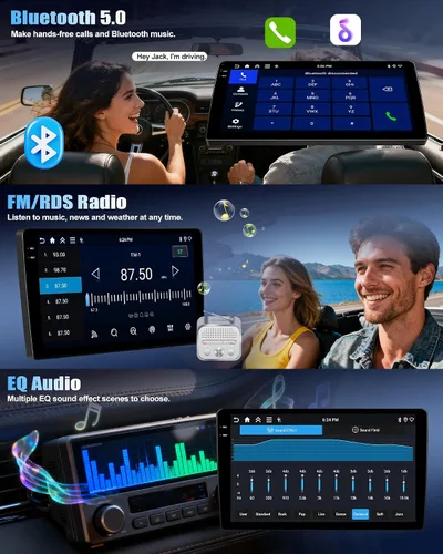 Miniatura 6 de 4+64G Android 15 Estéreo de coche para VW Beetle 2004-2010 con Carplay inalámbrico Android Auto, 9 pulgadas 1280 * 720P IPS pantalla táctil