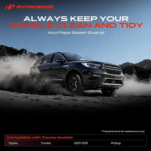 Miniatura 2 de A-Premium Aletas de barro compatibles con Toyota Tundra 2007-2021 Pickup, no requiere perforación, protectores de lodo con accesorios de hardware