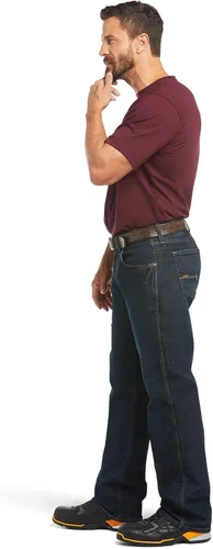 Miniatura 3 de Ariat Rebar M4 Relaxed DuraStretch - Jeans básicos de corte de bota para hombre, Carbine