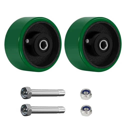 Miniatura 24 de Ruedas giratorias de repuesto de 6 x 2 pulgadas, rueda de hierro fundido de acero, resistente, capacidad de 1200 libras por rueda, orificio de 1/2