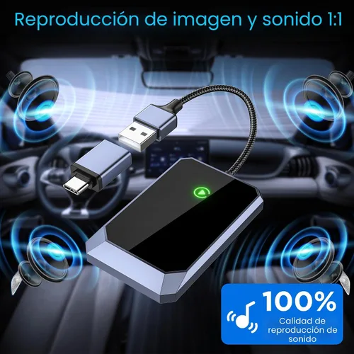 Miniatura 6 de Adaptador CarPlay Inalámbrico, Convierte de Cableado a Adaptador CarPlay Inalámbrico para iPhone, Control Inalámbrico Plug & Play CarPlay para Autos