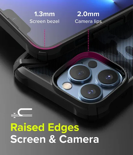 Miniatura 4 de Ringke Fusion-X - Funda compatible con iPhone 13 Pro, diseño de camuflaje, parte trasera dura, resistente, a prueba de golpes, avanzada funda