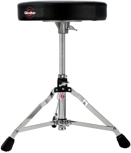 Miniatura 3 de Gibraltar GGS10T Taburete corto de 21 pulgadas con asiento redondo, trípode plegable con reposapiés