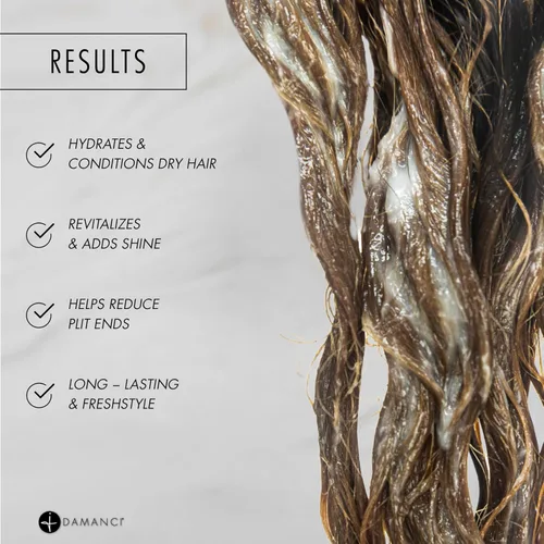 Miniatura 5 de DAMANCI Crema de argán, crema para peinar el cabello y acondicionador sin enjuague, suaviza el cabello y antiencrespamiento, con aceite de argán
