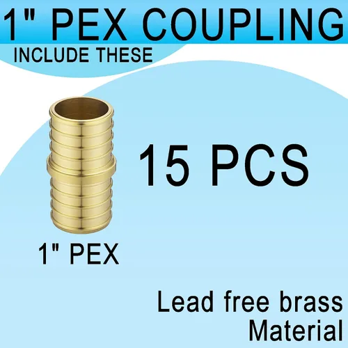 Miniatura 6 de Acoplamiento de engarce de púas PEX de 1 pulgada para tubería PEX-A/B/C (paquete de 15)