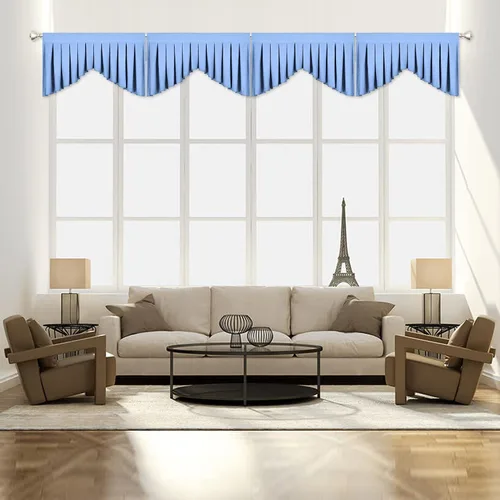 Miniatura 10 de Cenefas para Sala de Estar Amarillo Brillante Opacas con Bolsillo para Barra Cenefas para Ventanas, Paquete de 1 (Amarillo Brillante 39" An x 20" L)