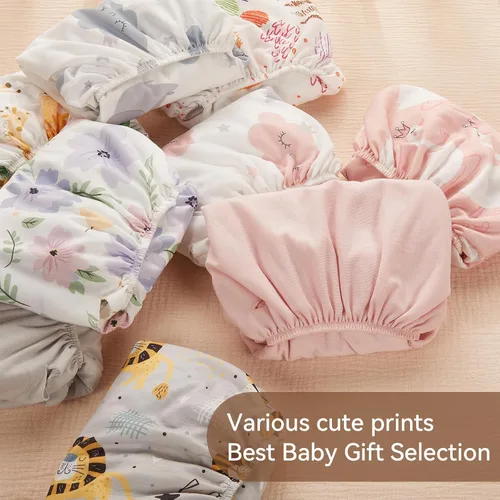 Miniatura 8 de TILLYOU Juego de funda para cambiador de pañales de material suave de jersey para niña, se adapta a almohadillas contorneadas de 32 pulgadas/34 x 16