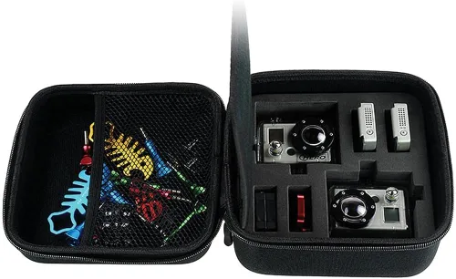 Miniatura 3 de Fotodiox Pro GoTough CamCase Double – GoTough Estuche de transporte y viaje y bolsa protectora para dos cámaras GoPro y accesorios; se adapta a