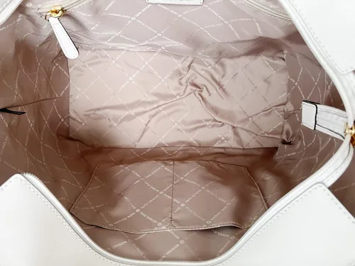 Miniatura 6 de Michael Kors Gilly Jet Set - Bolso grande con cremallera y cordón, Crema Claro Mk, Cordón