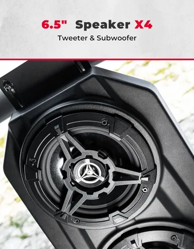 Miniatura 5 de KEMIMOTO Sistema de sonido UTV de 6.5 pulgadas, altavoces UTV, barra de sonido estéreo superior Bluetooth para UTV, se adapta a jaulas de rollo