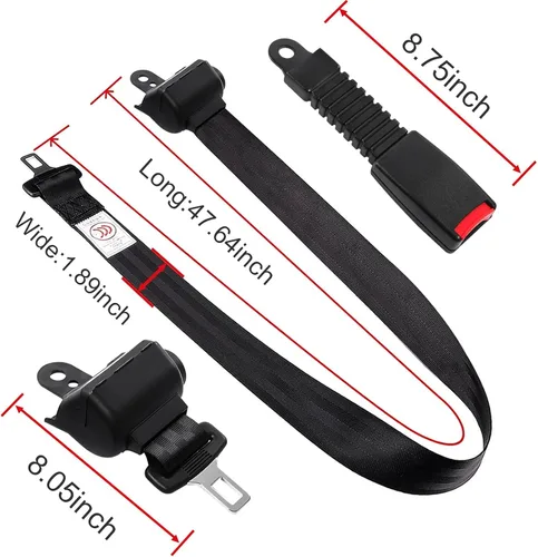 Miniatura 4 de Cinturones de seguridad para carrito de golf, retráctiles, universales, para EZGO, Club Car, Go Kart, UTV, Buggies y Bus-Set (2 piezas)