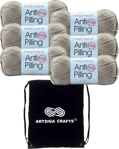 Miniatura 19 de Premier Yarns Anti-Pilling Everyday DK Solids Mist 1107-24 (6 madejas, el mismo lote de tinte) DK Light Worsted #3 Hilo acrílico antibolitas