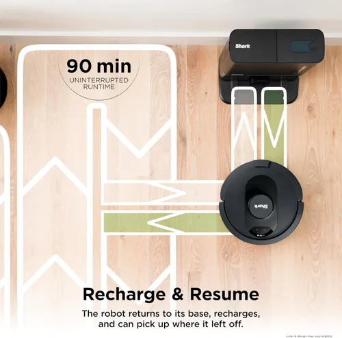 Miniatura 8 de Robot aspirador ultra AI Shark AV2501S, con Matrix Clean, mapeo doméstico, base autovaciada sin bolsa HEPA de 30 días de capacidad, perfecta