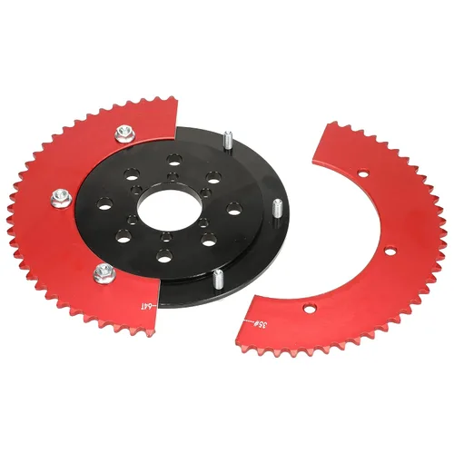 Miniatura 6 de GREHUA 35 Piñón de cadena dividida 64 dientes y adaptador de piñón compatible con Mini Bike Coleman CT100U CT200U CT200U-EX BT200X TrailMaster MB200