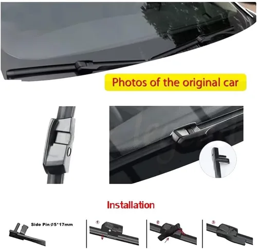Miniatura 6 de Escobillas de limpiaparabrisas compatibles con BMW Serie 5 F10 F11 F07 GT 2010 – 2016 Parabrisas delantero y trasero Accesorios para automóviles F11