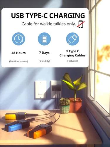 Miniatura 2 de Inspireyes Walkie Talkies para niños, paquete de 2 recargables de largo alcance, juguetes para niños y niñas de 3 a 12 años, juguete de radio de 2