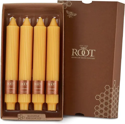 Miniatura 38 de Root Candles Velas sin aroma de cena Premium mezcla de cera de abejas en caja, 9 pulgadas, cera de abejas, 12