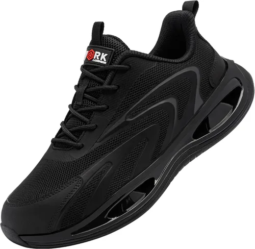 LARNMERN Zapatillas de deporte con punta de acero para hombre, zapatos de seguridad de trabajo, zapatos ligeros Infinity PRO Series