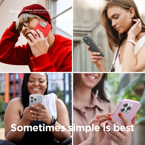 Miniatura 3 de elago Funda compatible con iPhone 14, de silicona líquida, funda protectora de cuerpo completo, a prueba de golpes, diseño delgado, forro