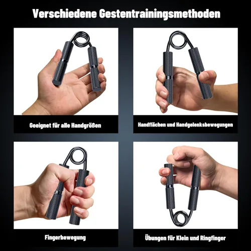 Miniatura 5 de Entrenador de fuerza de agarre, paquete de 4, 50 libras a 200 libras, ejercitador de mano, fortalecedor de antebrazo, dedo, antideslizante, adecuado