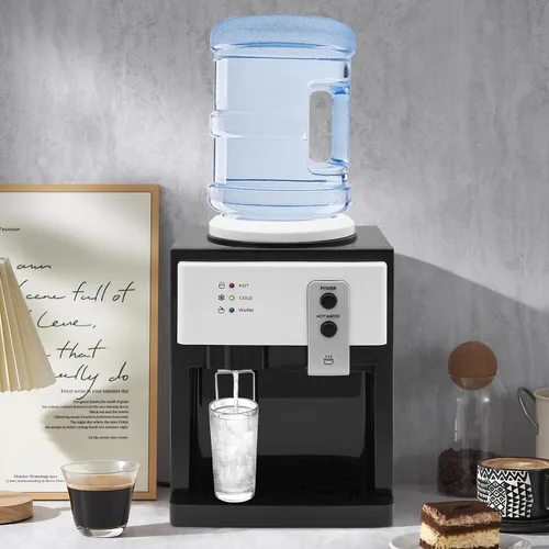 Miniatura 9 de Dispensador de agua, varios asientos de barril de agua, dispensador eléctrico de agua fría y caliente de 500 W, dispensador de enfriador de agua