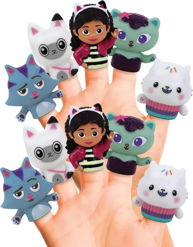 NBC Universal Gabby's Dollhouse - Marionetas de baño, 10 unidades, recuerdos de fiesta, educativos, juguetes de baño, tiempo de cuentos, juguetes de